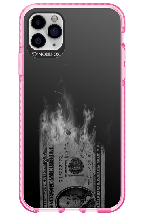 Money Burn B&W - Apple iPhone 11 Pro Max