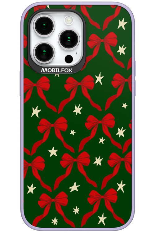 Bow & Stars (Green) - Apple iPhone 15 Pro Max