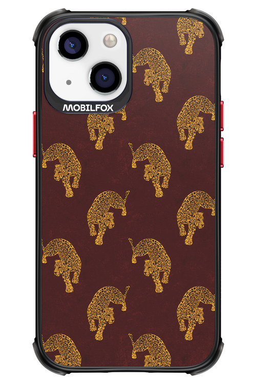 Burgundy Leopard Pattern - Apple iPhone 13 Mini