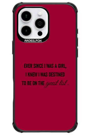 Guest List - Apple iPhone 16 Pro Max