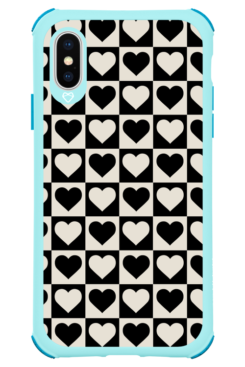 Checkered Heart - Apple iPhone XS