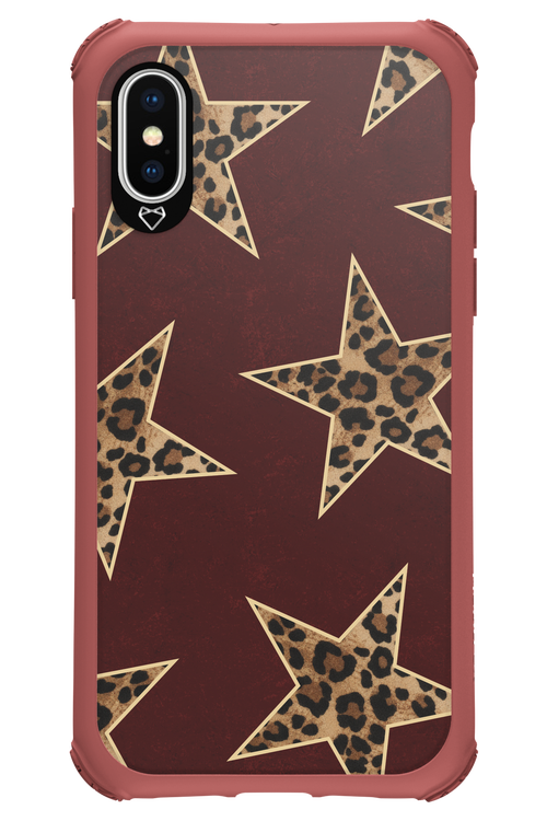 Wild Stars Burgundy - Apple iPhone X