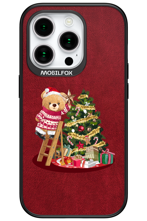 Christmas Bear (Burgundy) - Apple iPhone 15 Pro