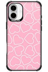 Line Heart Pink - Apple iPhone 16 Plus