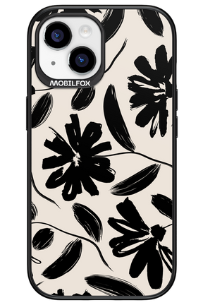 Monochrome Flowerss - Apple iPhone 15