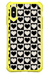 Checkered Heart - Apple iPhone XS