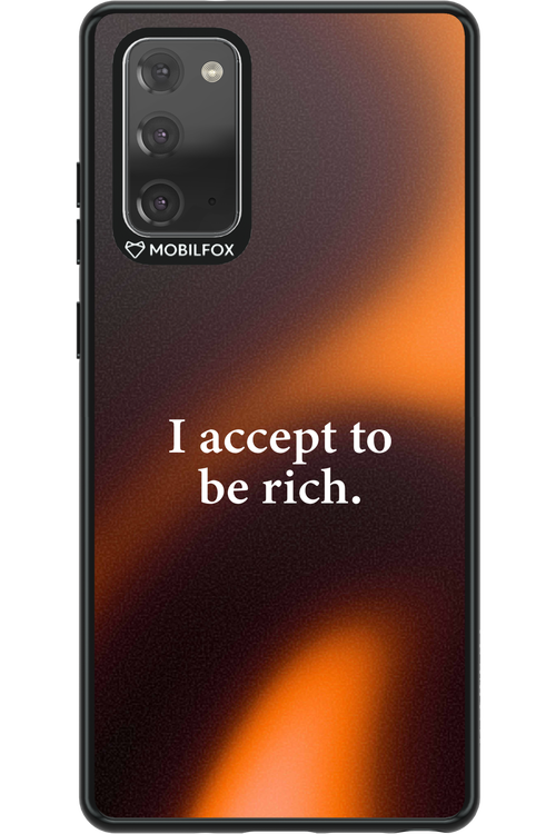 I accept to be rich - Samsung Galaxy Note 20
