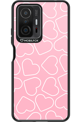 Line Heart Pink - Xiaomi Mi 11T Pro