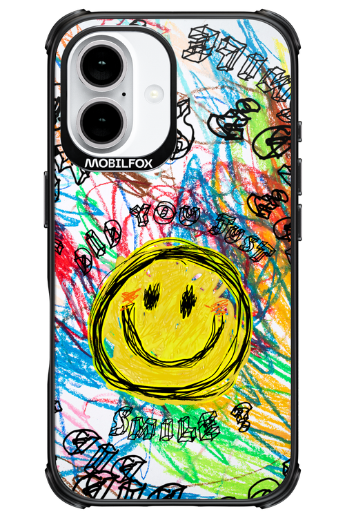 Crayon Smiley Colorful - Apple iPhone 16