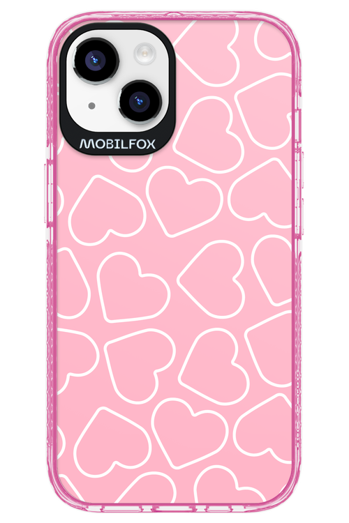 Line Heart Pink - Apple iPhone 14