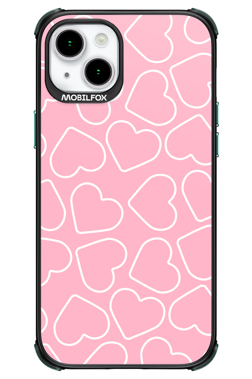 Line Heart Pink - Apple iPhone 15 Plus