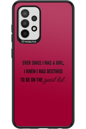 Guest List - Samsung Galaxy A52 / A52 5G / A52s