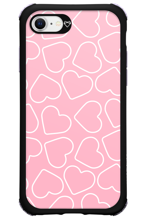 Line Heart Pink - Apple iPhone SE 2022