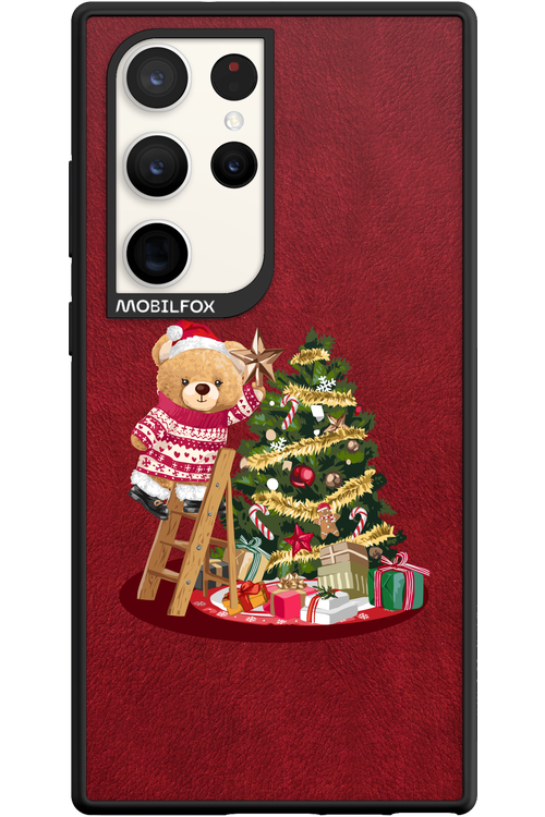 Christmas Bear (Burgundy) - Samsung Galaxy S23 Ultra
