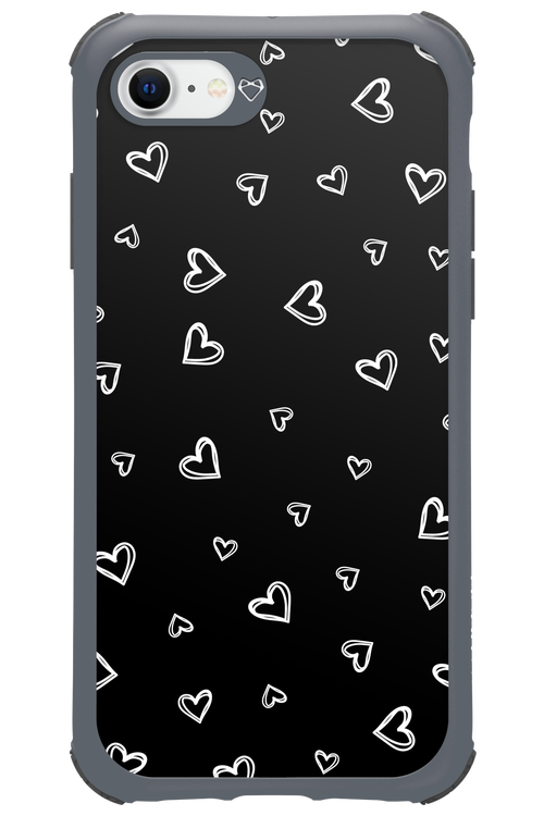 Monochrome Hearts 2.0 - Apple iPhone SE 2020