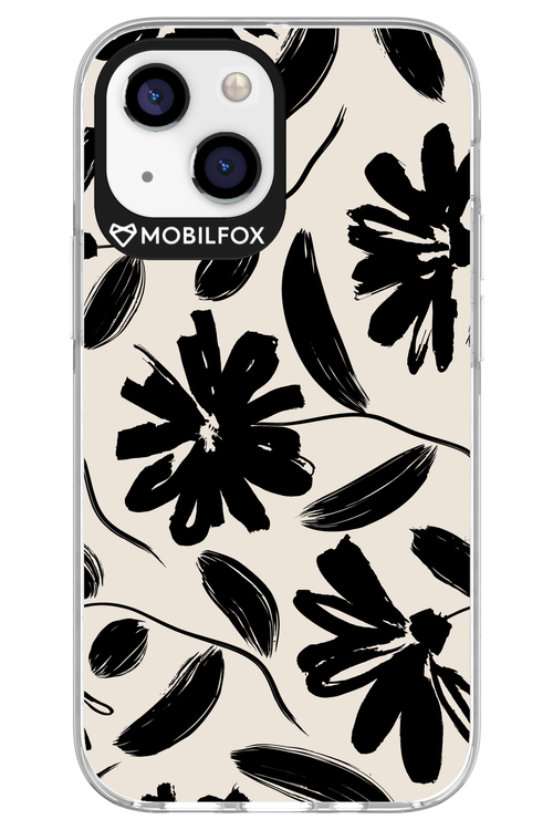 Monochrome Flowerss 2.0 - Apple iPhone 13 Mini