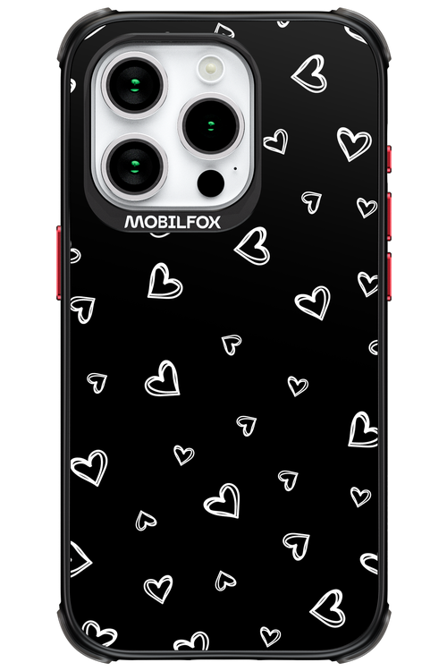 Monochrome Hearts 2.0 - Apple iPhone 15 Pro