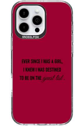 Guest List - Apple iPhone 16 Pro Max