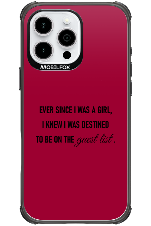 Guest List - Apple iPhone 16 Pro Max