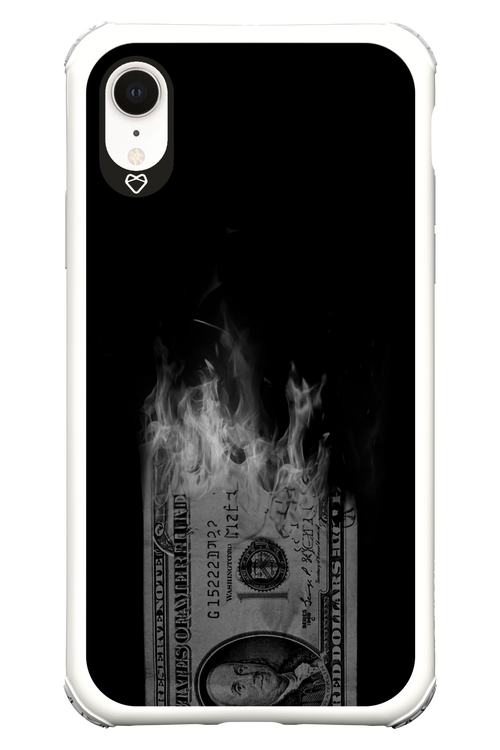 Money Burn B&W - Apple iPhone XR