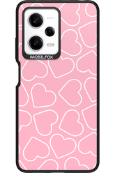 Line Heart Pink - Xiaomi Redmi Note 12 Pro 5G