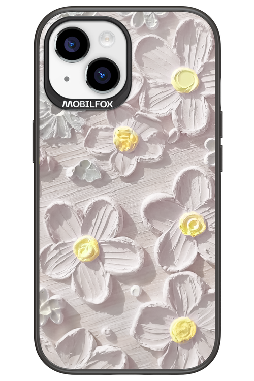 White Flowers - Apple iPhone 15