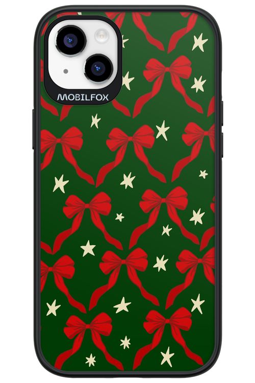 Bow & Stars (Green) - Apple iPhone 14 Plus