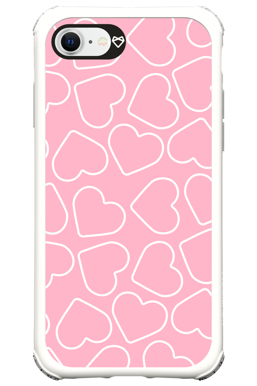 Line Heart Pink - Apple iPhone SE 2022