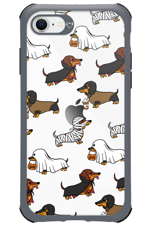 Scary Dachshund (Transparent) - Apple iPhone SE 2020