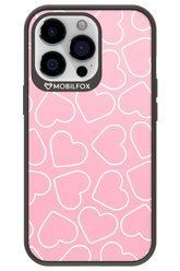 Line Heart Pink - Apple iPhone 13 Pro