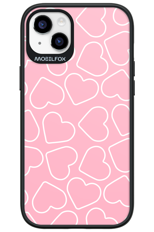 Line Heart Pink - Apple iPhone 14 Plus