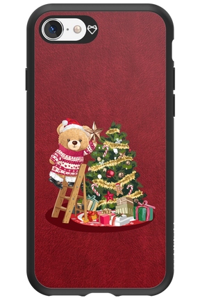 Christmas Bear (Burgundy) - Apple iPhone SE 2020