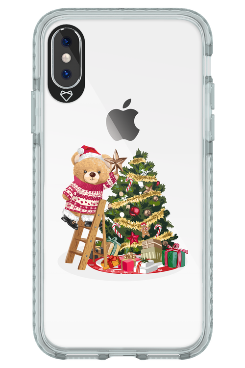 Christmas Bear (Transparent) - Apple iPhone XS