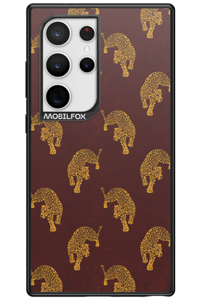 Burgundy Leopard Pattern - Samsung Galaxy S24 Ultra