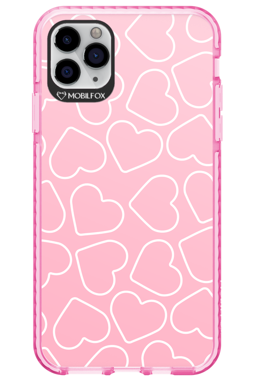 Line Heart Pink - Apple iPhone 11 Pro Max