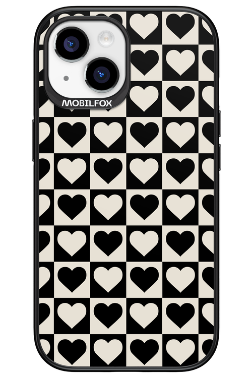 Checkered Heart - Apple iPhone 15