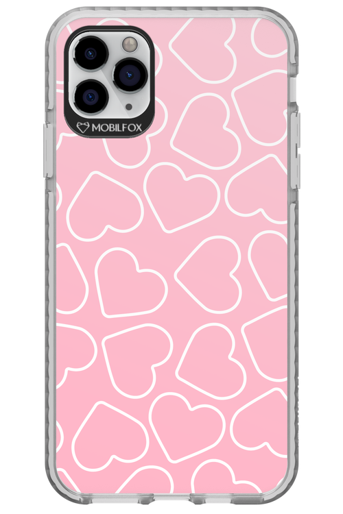 Line Heart Pink - Apple iPhone 11 Pro Max