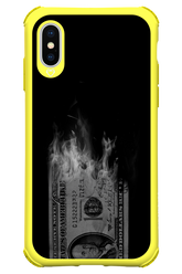 Money Burn B&W - Apple iPhone XS