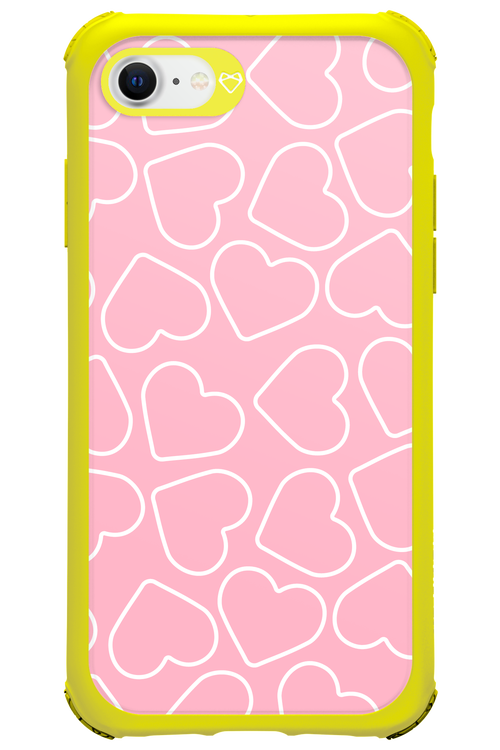 Line Heart Pink - Apple iPhone SE 2020