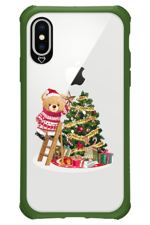 Christmas Bear (Transparent) - Apple iPhone XS