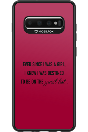 Guest List - Samsung Galaxy S10+
