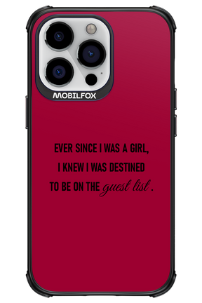 Guest List - Apple iPhone 13 Pro