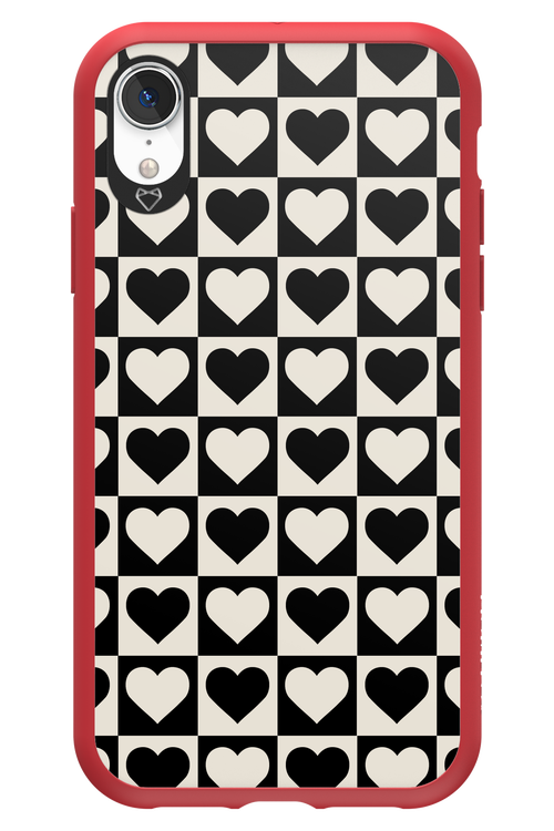 Checkered Heart - Apple iPhone XR