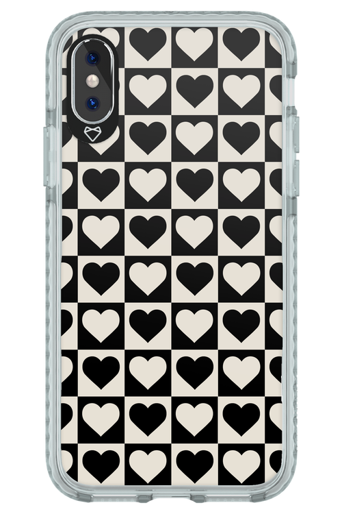 Checkered Heart - Apple iPhone XS