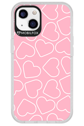 Line Heart Pink - Apple iPhone 13